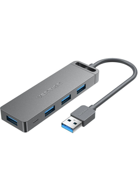 Hub USB 3.0 Vention CHLHD/ 4xUSB/ 1xMicroUSB PD/ Gris