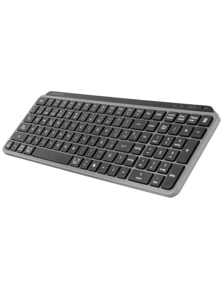 Teclado Compacto Inalámbrico por Bluetooth Mars Gaming MK-SILENKEYS/ Negro