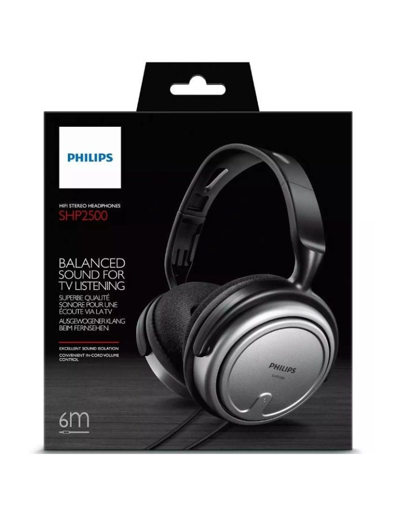 Auriculares Intrauditivos Philips SHP2500/10/ Jack 3.5/ Grises
