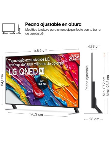 Televisor LG QNED 65QNED84A6C 65"/ Ultra HD 4K/ Smart TV/ WiFi 2