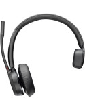 Auricular Inalámbrico Poly Voyager 4310-M para Microsoft Teams + Adaptador BT700 + Base de Carga/ con Micrófono/ Bluetooth/ Negr