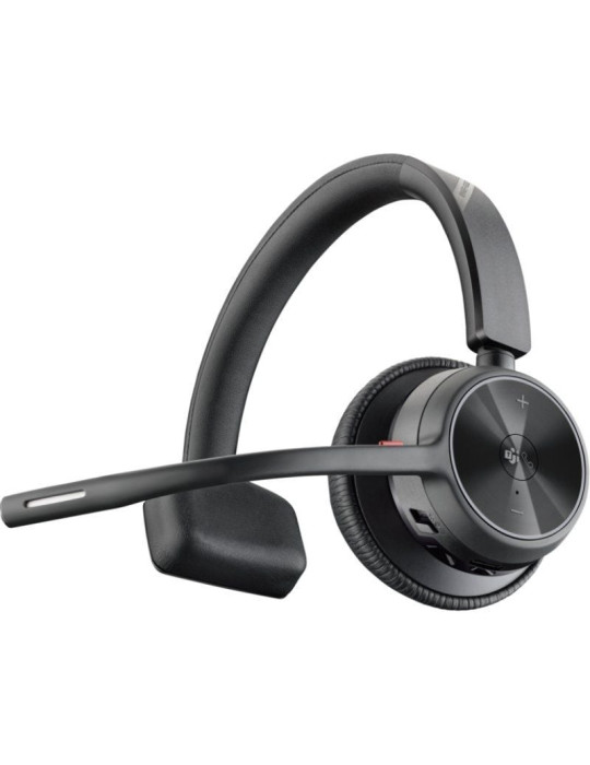 Auricular Inalámbrico Poly Voyager 4310-M para Microsoft Teams + Adaptador BT700 + Base de Carga/ con Micrófono/ Bluetooth/ Negr