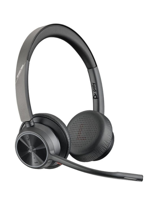 Auriculares Inalámbricos Poly Voyager 4320 para Microsoft Teams + Adaptador BT700/ con Micrófono/ Bluetooth/ Negros