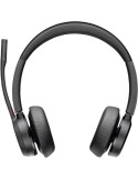 Auriculares Inalámbricos Poly Voyager 4320 UC + Adaptador BT700 + Base de Carga/ con Micrófono/ Bluetooth/ Negros