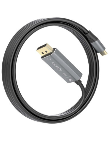 Cable Conversor Aisens A109-0880/ USB Tipo-C Macho - DisplayPort Macho/ 1.8m/ Negro 2