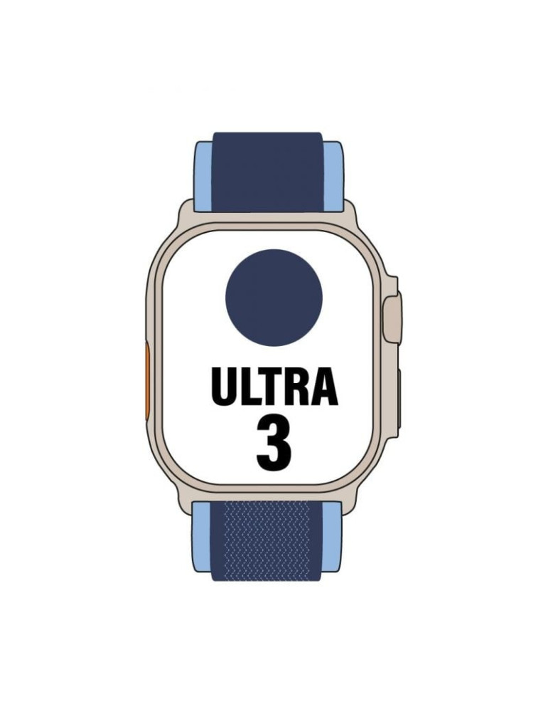 Apple Watch Ultra 3/ GPS/ Cellular/ 49mm/ Caja de Titanio Natural/ Correa Loop Trail Azul/azul brillante S/M
