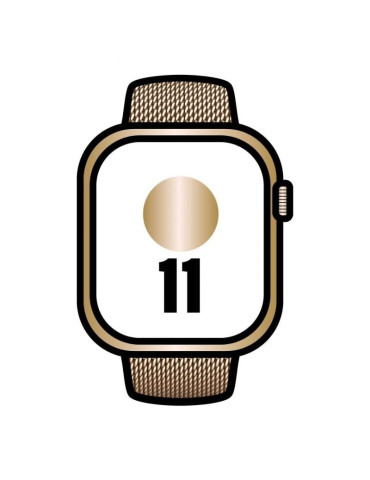 Apple Watch Series 11/ GPS/ Cellular/ 46mm/ Titanio Dorado/ Correa Milanese Dorada Loop S/M