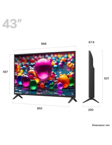 Televisor LG UHD 43UA75006LA 43"/ Ultra HD 4K/ Smart TV/ WiFi 2