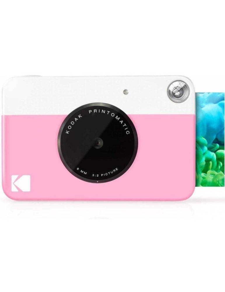 Cámara Digital Instantánea Kodak Printomatic/ 5MP/ Tamaño Foto 2"x3"/ Rosa
