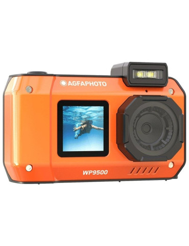 Cámara Digital Deportiva AgfaPhoto Realishot WP9500/ 24MP/ Naranja