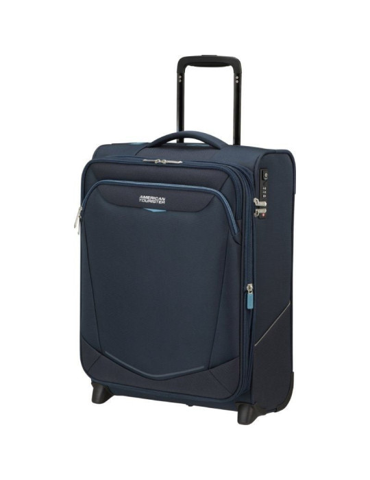 Maleta de Cabina American Tourister Upright SummerRide 55cm/ 55x40x20cm/ 2 Ruedas/ Azul Marino