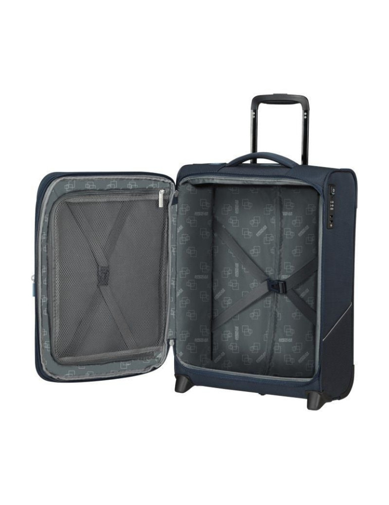 Maleta de Cabina American Tourister Upright SummerRide 55cm/ 55x40x20cm/ 2 Ruedas/ Azul Marino