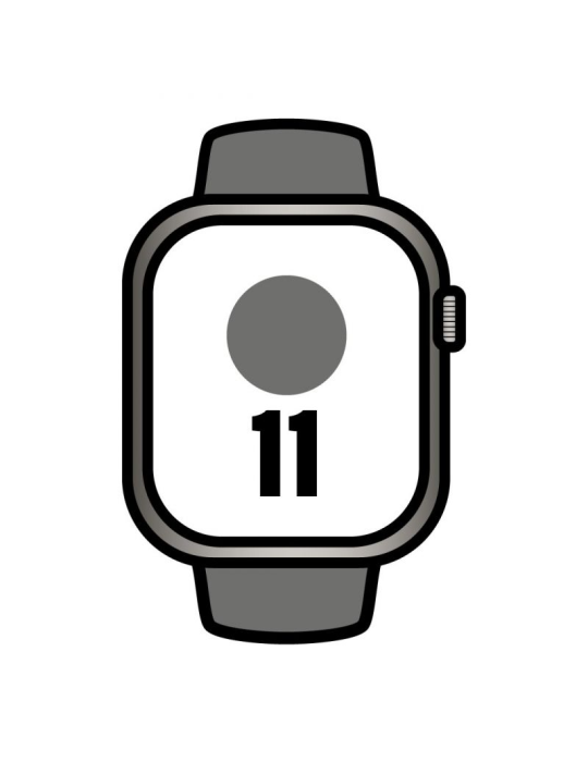 Apple Watch Series 11/ GPS/ Cellular/ 46mm/ Titanio Natural/ Correa Deportiva Gris Piedra S/M
