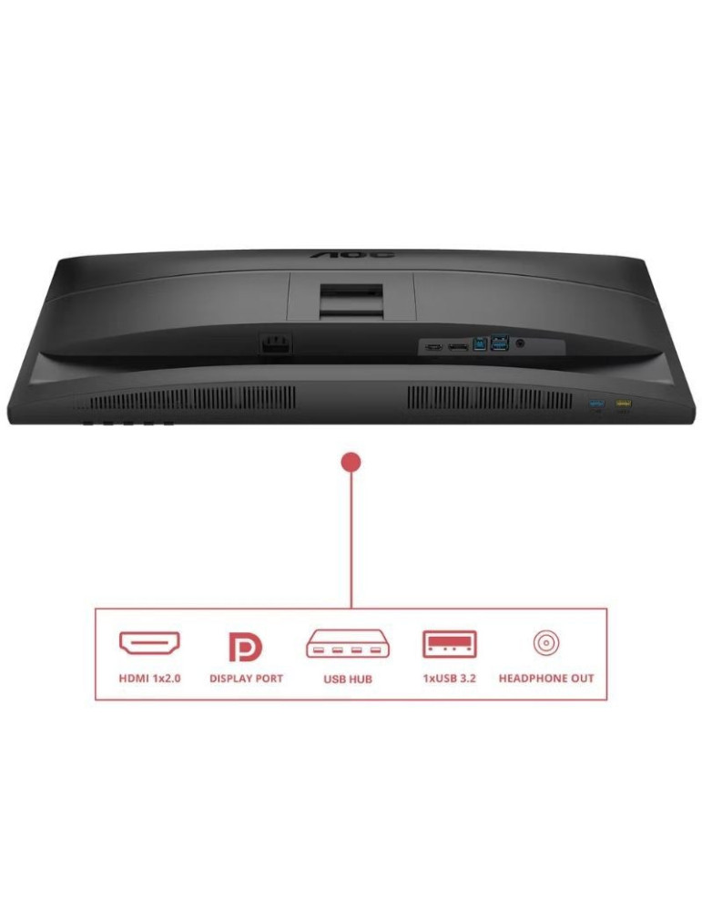 Monitor Profesional AOC Q27E4U 27"/ QHD/ Multimedia/ Regulable en altura/ Negro