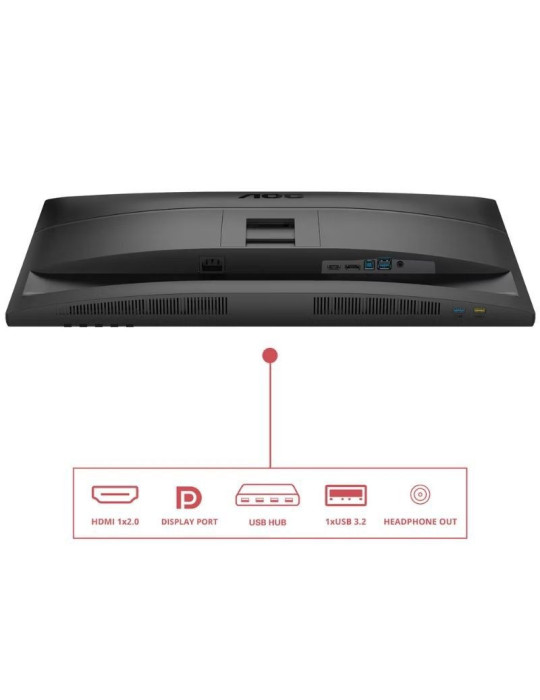 Monitor Profesional AOC Q27E4U 27"/ QHD/ Multimedia/ Regulable en altura/ Negro