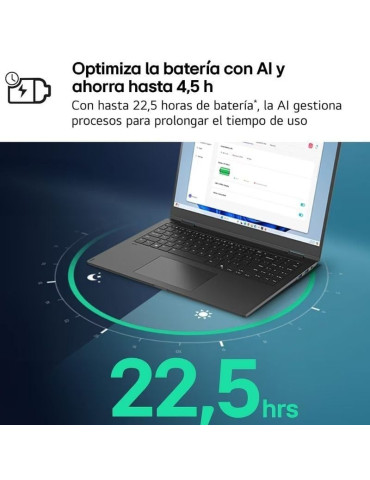Portátil LG Gram 17ZD90T-G.AX88B Intel Core Ultra 7-255H 32GB/ 1TB SSD/ 17"/ Sin Sistema Operativo 2