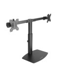 Soporte de Sobremesa para 2 Monitores TooQ DB1727TN-B/ Giratorio/ Inclinable/ hasta 6kg