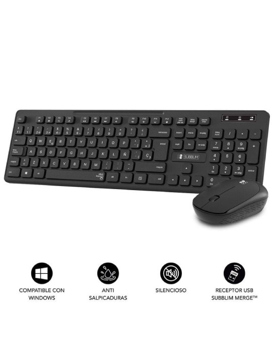 Teclado y Ratón Inalámbrico Subblim Combo Business Slim CSSW10