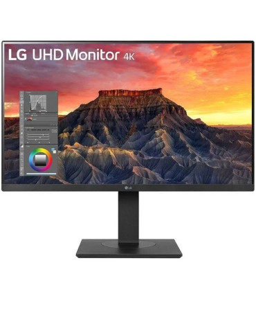 Monitor Profesional LG 27BQ65UB-B 27"/ 4K/ Multimedia/ Regulable en altura/ Negro