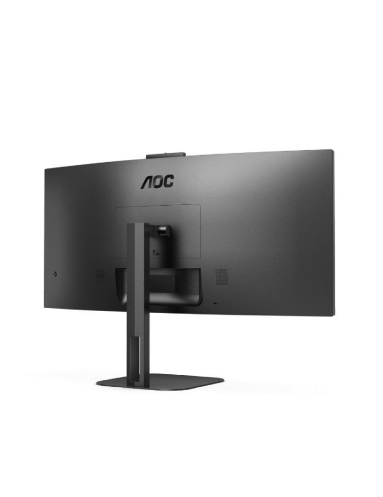 Monitor Profesional Curvo Ultrapanorámico AOC CU34V5CW/BK 34"/ UWQHD/ Webcam/ Multimedia/ Regulable en altura/ Negro