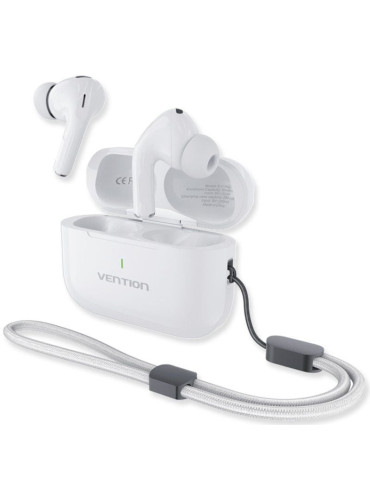 Auriculares Bluetooth Vention Echo Lite E11 Plus con estuche de carga/ Autonomía 6h/ Blancos