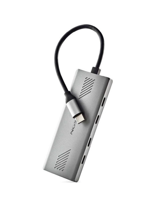 Hub USB Tipo-C NGS Wonder4-C/ 4xUSB Tipo-C/ Gris