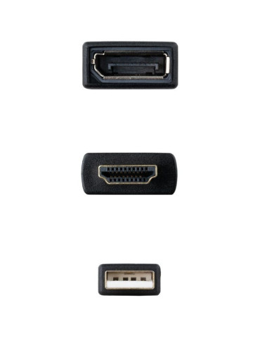 Cable Conversor Nanocable 10.16.0205/ HDMI Macho - DisplayPort Hembra/ 20cm/ Negro 2