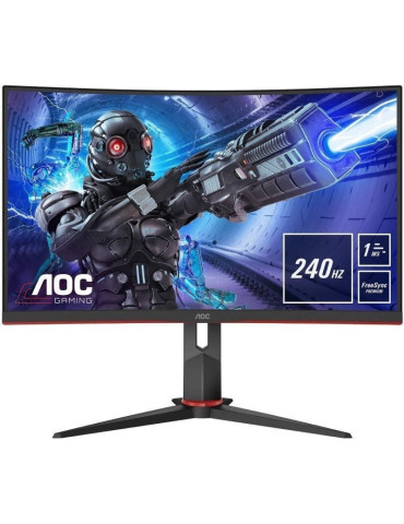 Monitor Gaming Curvo AOC C32G2ZE 31.5"/ Full HD/ 1ms/ 240Hz/ VA/ Negro