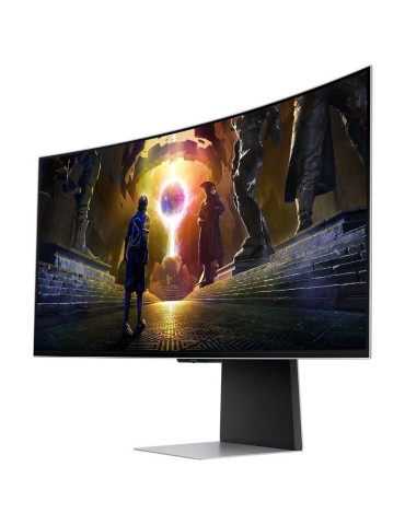 Smart Monitor Gaming Ultrapanorámico Curvo Samsung G8 Odyssey OLED S34DG850SU 34"/ WQHD/ 0.03ms/ 175Hz/ Multimedia/ Regulable en 2