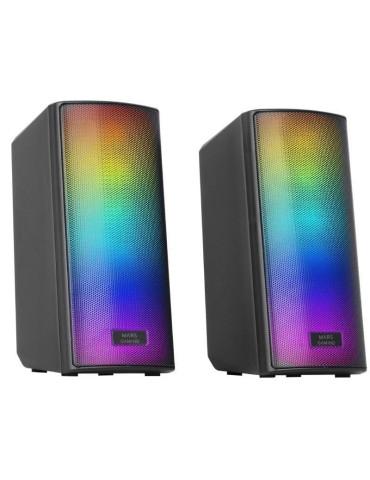 Altavoces con Bluetooth Mars Gaming MSRGB2/ 15W/ 2.0/ Negros 2