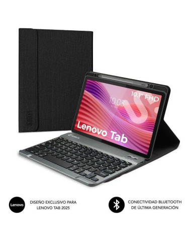 Funda con Teclado Subblim Shock Case Lenovo Tab 10.1" 2025/ Negra