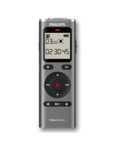 Grabadora de Voz Philips VoiceTracer DVT1170/ 20kHz/ Plata
