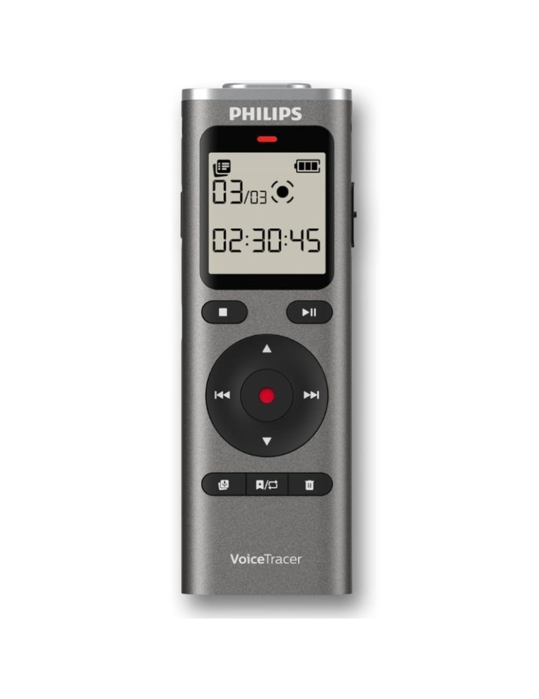 Grabadora de Voz Philips VoiceTracer DVT1170/ 20kHz/ Plata
