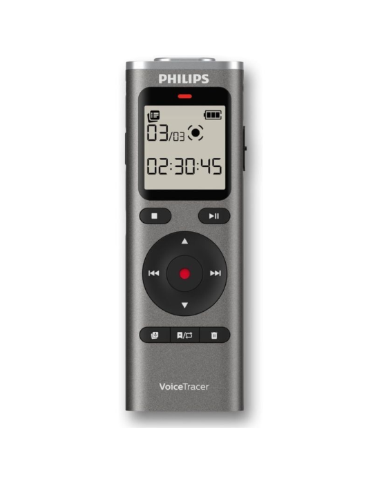 Grabadora de Voz Philips VoiceTracer DVT1170/ 20kHz/ Plata