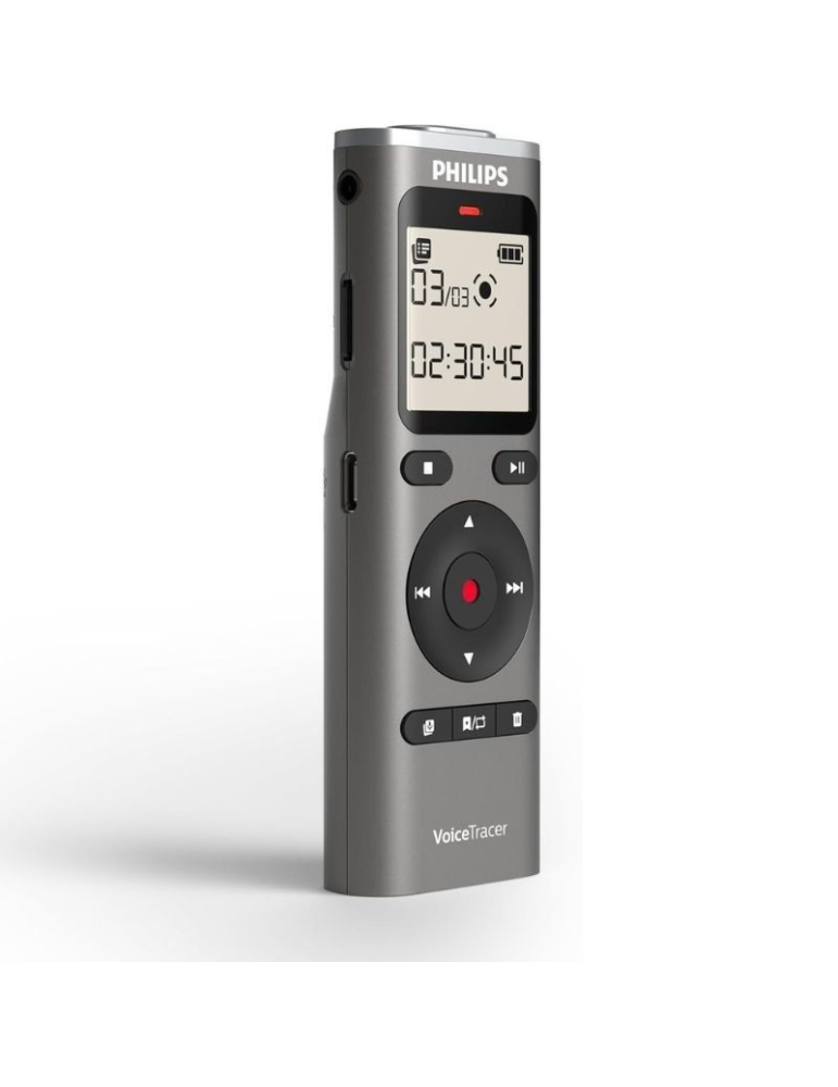 Grabadora de Voz Philips VoiceTracer DVT1170/ 20kHz/ Plata