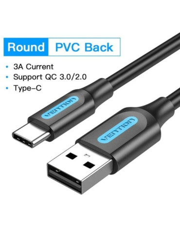 Cable USB 2.0 Tipo-C Vention COKBH/ USB Macho - USB Tipo-C Macho/ 480Mbps/ 2m/ Gris 2