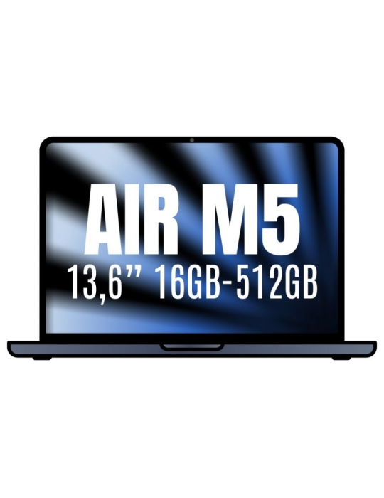 Apple Macbook Air 13,6"/ M5 10-Core CPU/ 16GB/ 512GB SSD/ 8-Core GPU/ Medianoche
