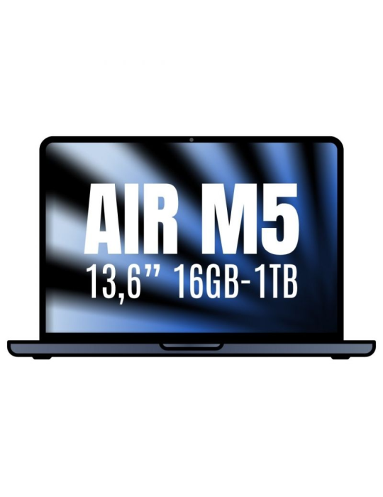 Apple Macbook Air 13,6"/ M5 10-Core CPU/ 16GB/ 1TB SSD/ 10-Core GPU/ Medianoche