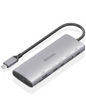 Docking USB Tipo-C Aisens ASUC-7P031-GR/ 1xHDMI 4K/ 1xUSB/ 2xUSB Tipo-C/ 1xLector Tarjetas/ 1xUSB Tipo-C PD/ Gris