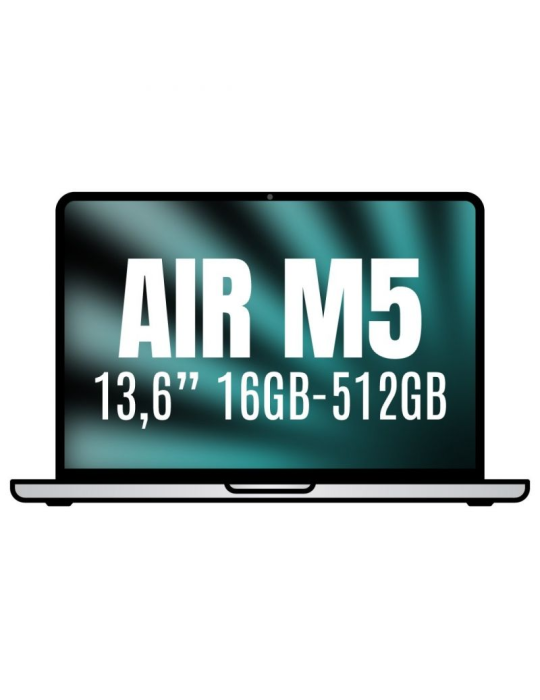 Apple Macbook Air 13,6"/ M5 10-Core CPU/ 16GB/ 512GB SSD/ 8-Core GPU/ Plata