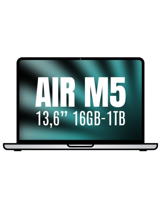 Apple Macbook Air 13,6"/ M5 10-Core CPU/ 16GB/ 1TB SSD/ 10-Core GPU/ Plata