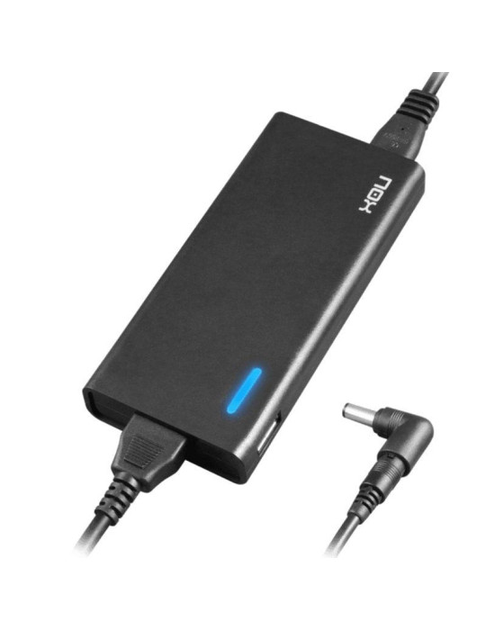 Cargador de Portátil Nox NXPWR90NB/ 1xUSB/ 90W/ Automático/ 10 Conectores/ Voltaje 15-20V