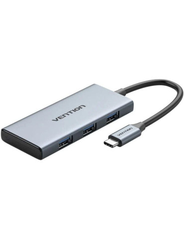 Docking USB Tipo-C Vention TOOHB/ 1xHDMI 4K/ 3xUSB/ 1xLector Tarjetas/ Gris