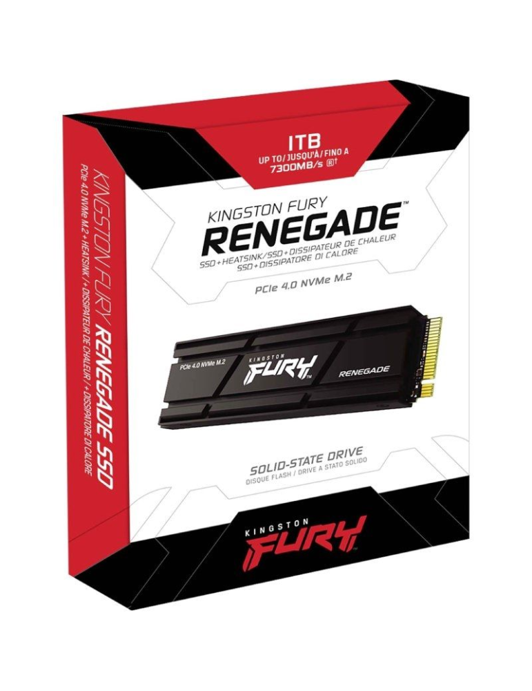 Disco SSD Kingston FURY Renegade 1TB/ M.2 2280 PCIe 4.0/ Con Disipador Térmico/ Full Capacity