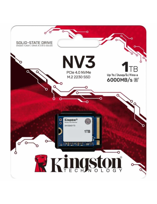 Disco SSD Kingston NV3 1TB/ M.2 2230 PCIe Gen4