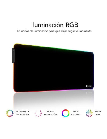 Alfombrilla Subblim MP-02RGB01 LED RGB XL/ 800 x 300 x 4 mm 2