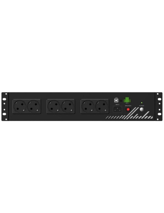 SAI Línea Interactiva Phasak Compact/ 800VA-480W/ 8 Salidas/ Formato Rack 2U