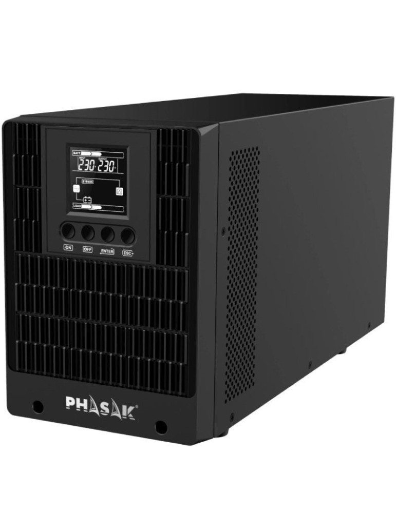 SAI Online Phasak 2000 VA Online LCD/ 2000VA-2000W/ 4 Salidas/ Formato Torre