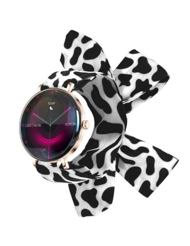 Forever Smartwatch Lucca SB-370/ Notificaciones/ Frecuencia Cardiaca/ Oro Rosa/ Incluye Correa Moteada