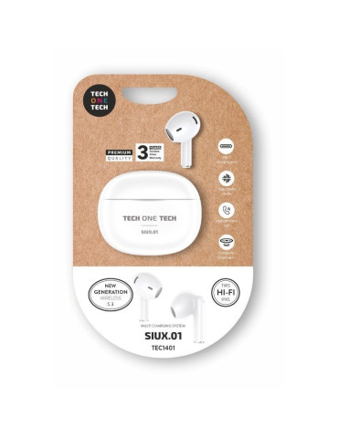 Auriculares Bluetooth Tech One Tech SIUX.01 TEC1401/ con estuche de carga/ Autonomía 5h/ Blancos 2